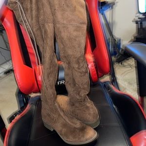 A.N.A thigh high boots, size 8, brown